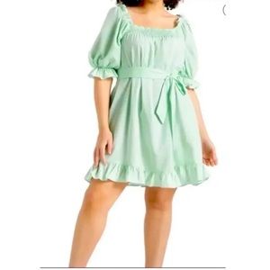 Mint Green babydoll dress plus size